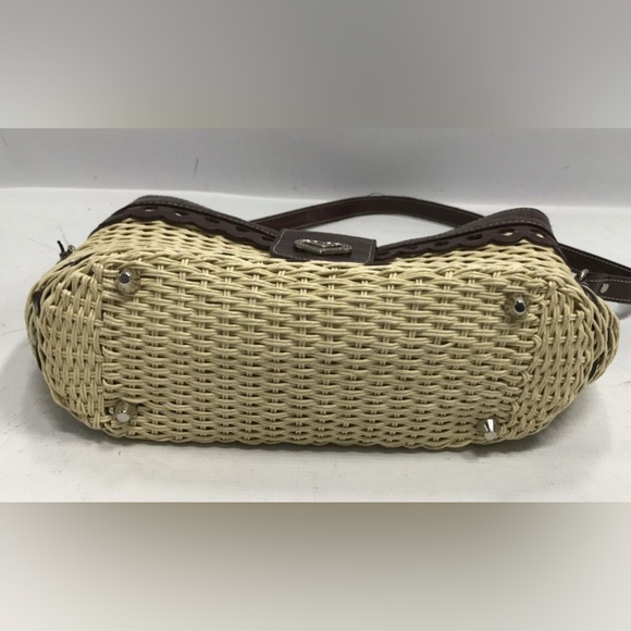 Brighton, Wheat & Brown Basket Weave Purse - Picture 4 of 4